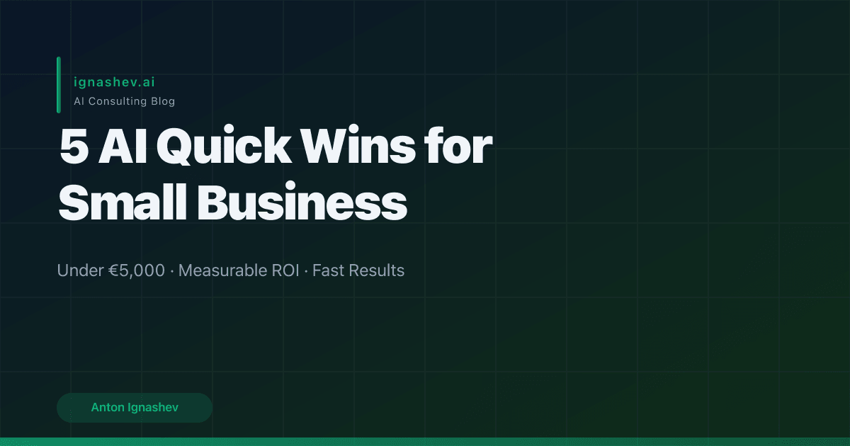 AI for Small Business: 5 Quick Wins