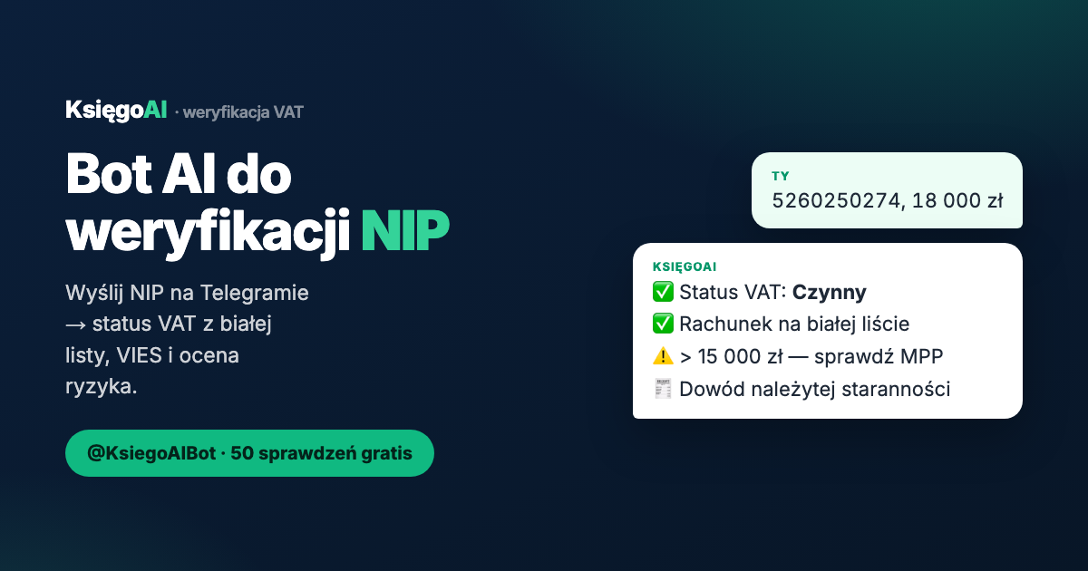 A New AI Bot That Verifies Polish Contractors by NIP — in Seconds, on Telegram