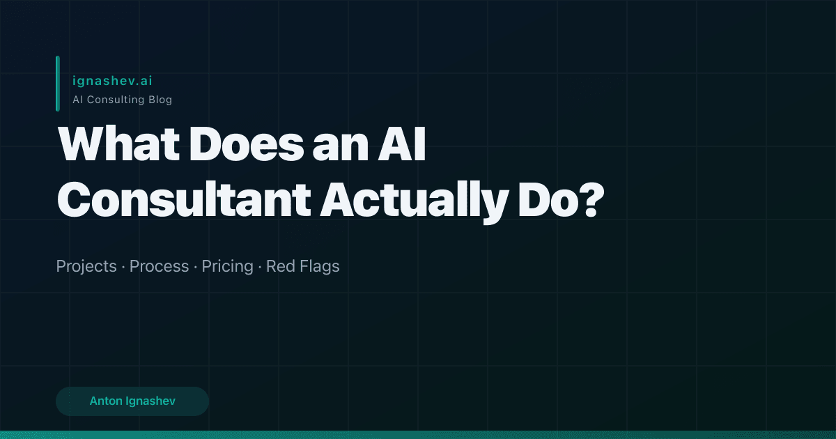 What Does an AI Consultant Actually Do?