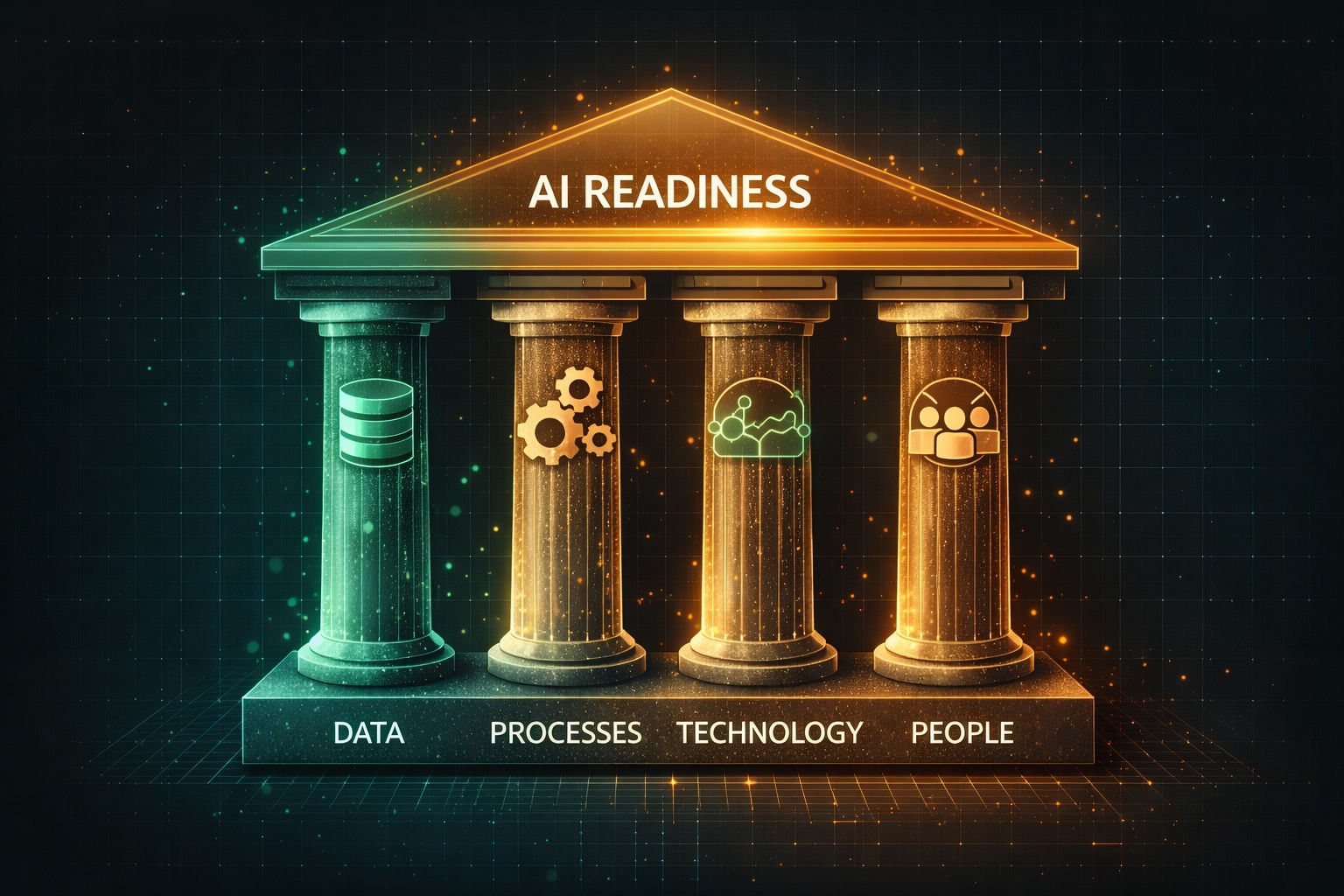 Image placeholder: four pillars of AI readiness illustrated as a diagram